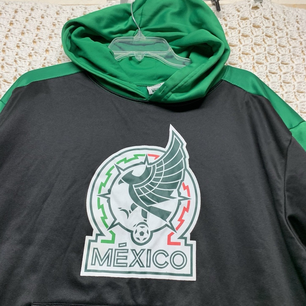 Mexico National Team Hoodie Adult Large Black Green Soccer Futbol ( No String) - Picture 3 of 10